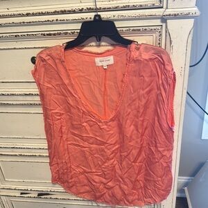 Dear John Peach V-Neck Blouse